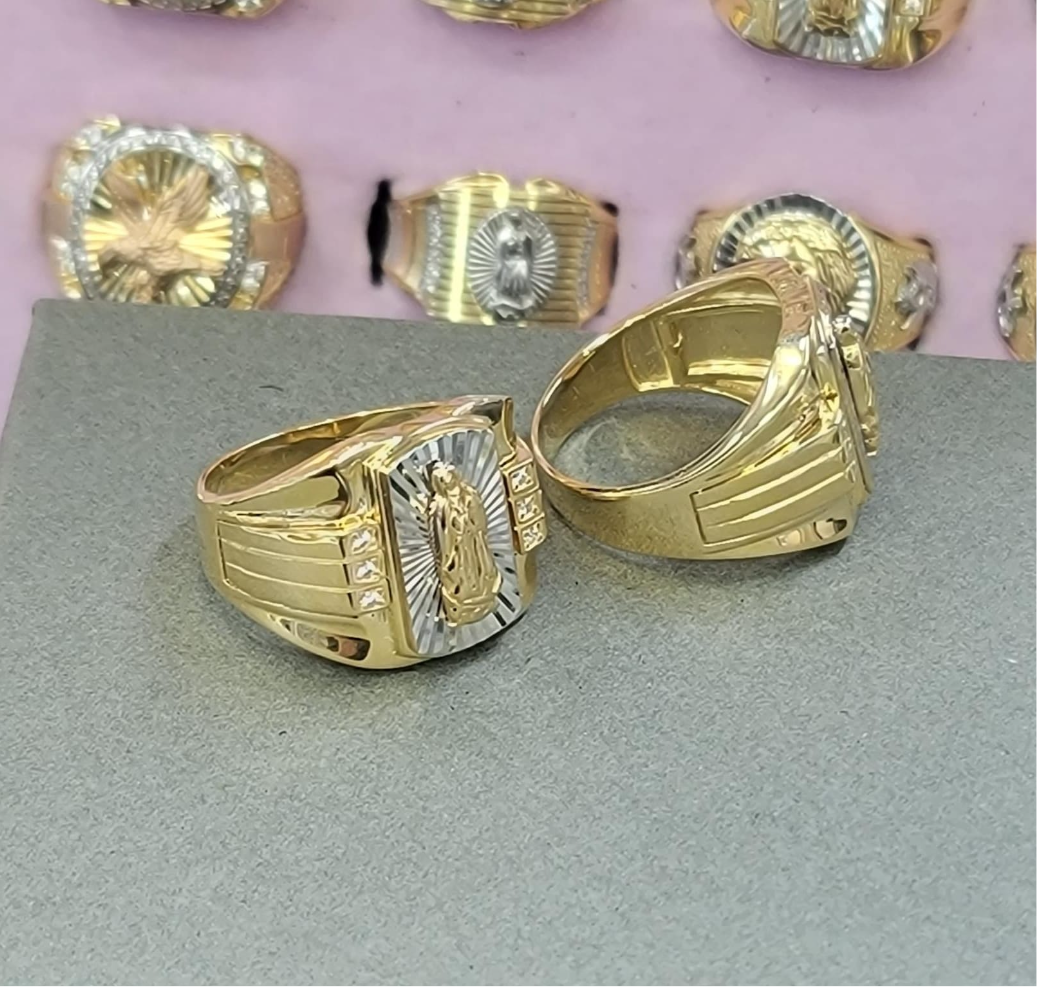 Anillo virgen para hombre 14k