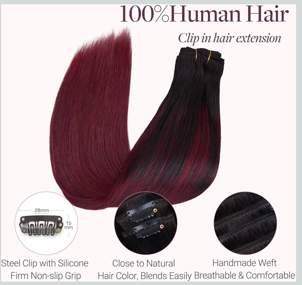 Balayage Negro Azabache a Rojo