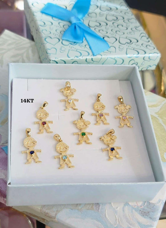 Baby Birth stone charm 14k