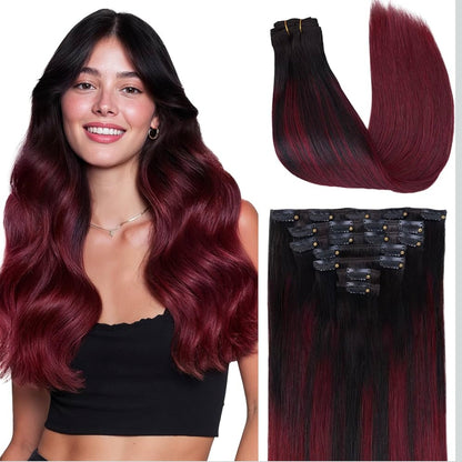 Balayage Negro Azabache a Rojo