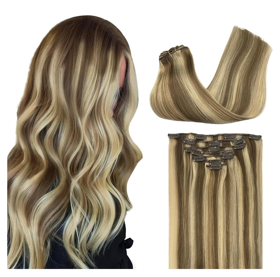 Castaño medio con reflejos rubios dorados